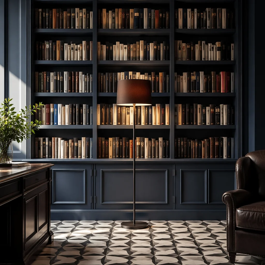 Modern Office Bookshelf with Wisdom Mood