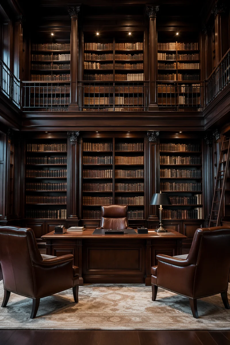 Modern Executive Office Library Bookshelves