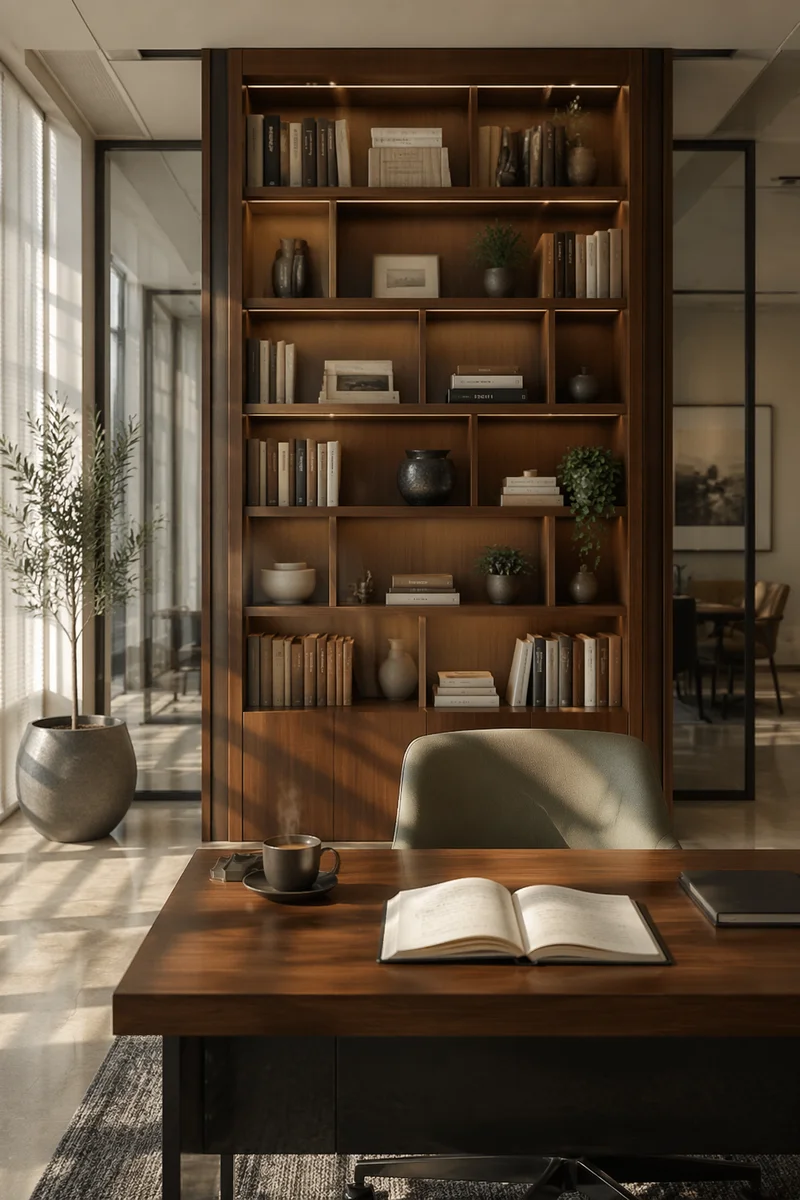Modern Office Bookshelf for Knowledge and Wisdom