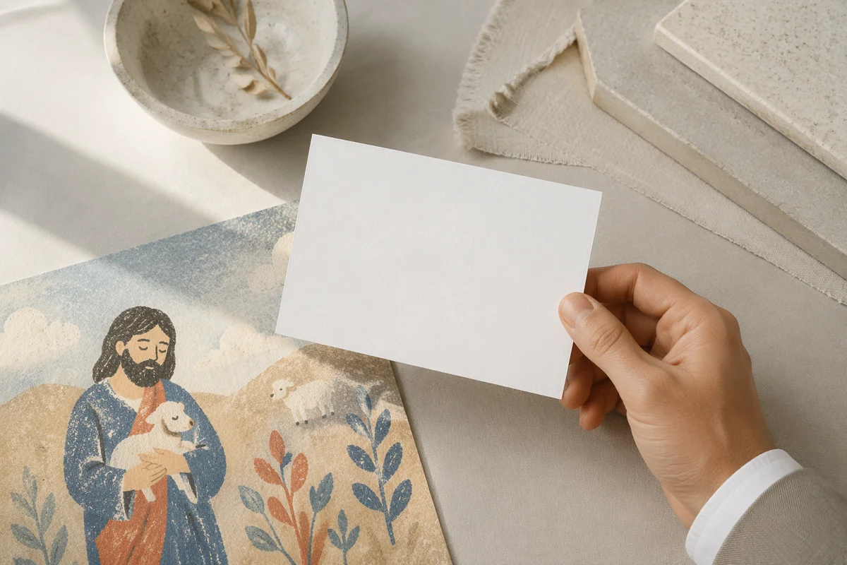 Elegant Business Card Mockup on Marble