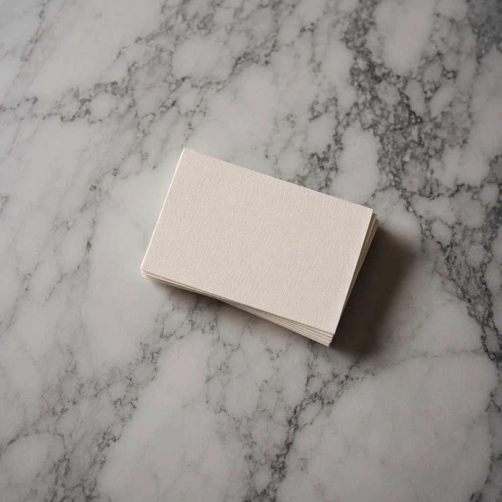 Minimal Business Card Mockup on Marble