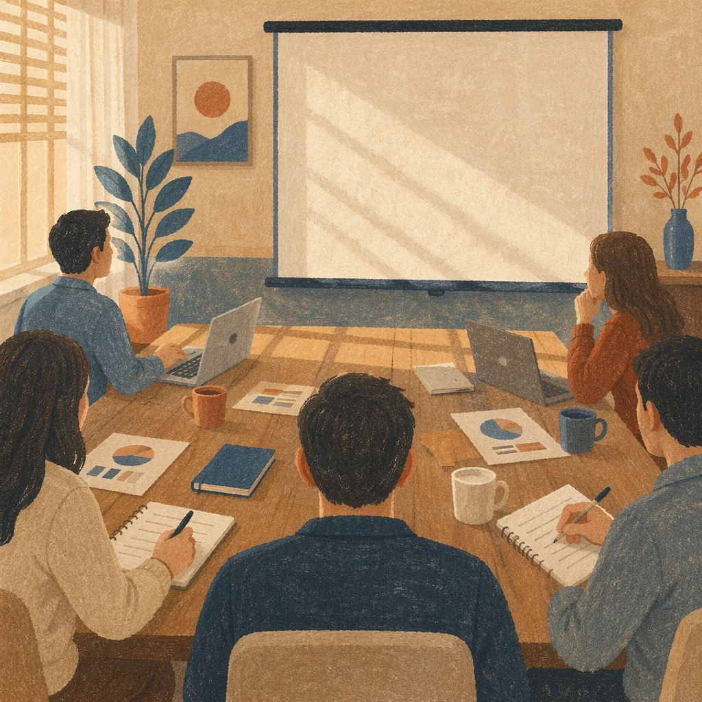 Collaborative Business Meeting at Conference Table