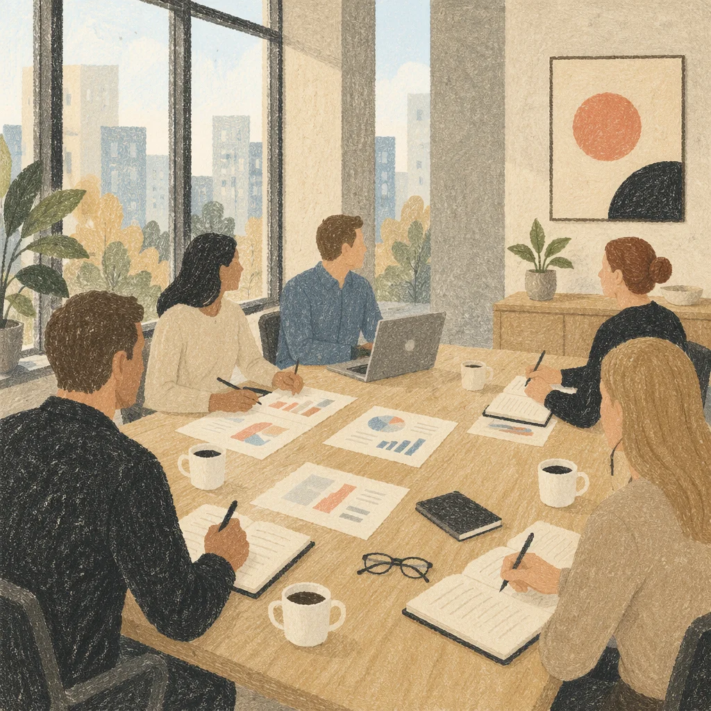 Focused Business Team Meeting at Conference Table