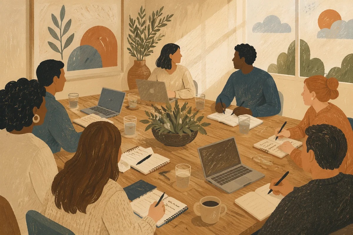 Collaborative Business Team Around Conference Table