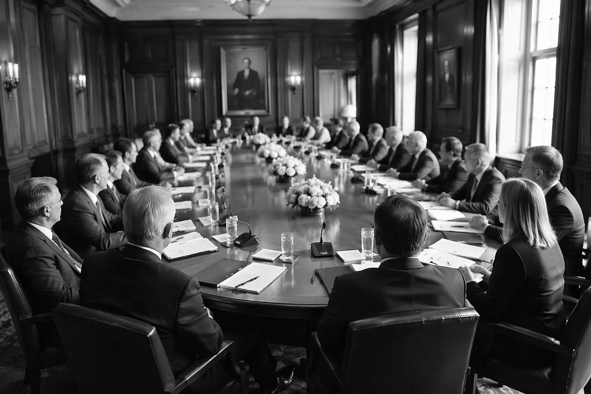 Formal Executive Team Meeting in Boardroom