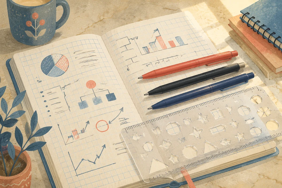 Business Planning Notebook With Charts