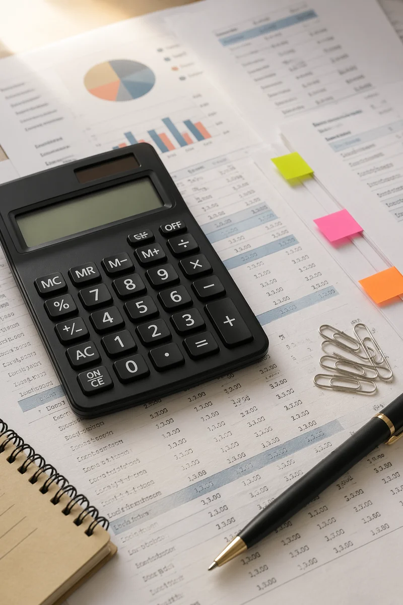Accounting Calculator on Financial Documents
