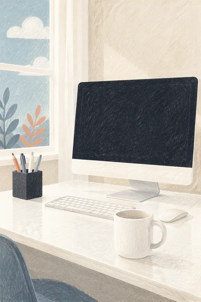 Clean Desk Policy Modern Office Workspace
