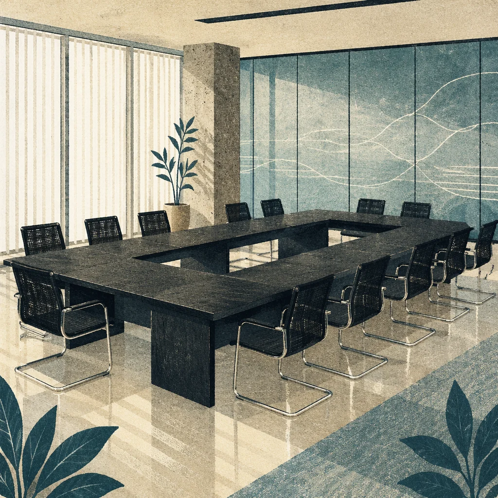 Modern Conference Room with Glass Wall