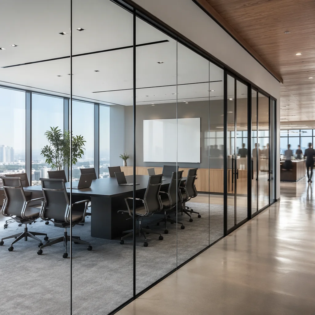Modern Glass Conference Room Office Interior