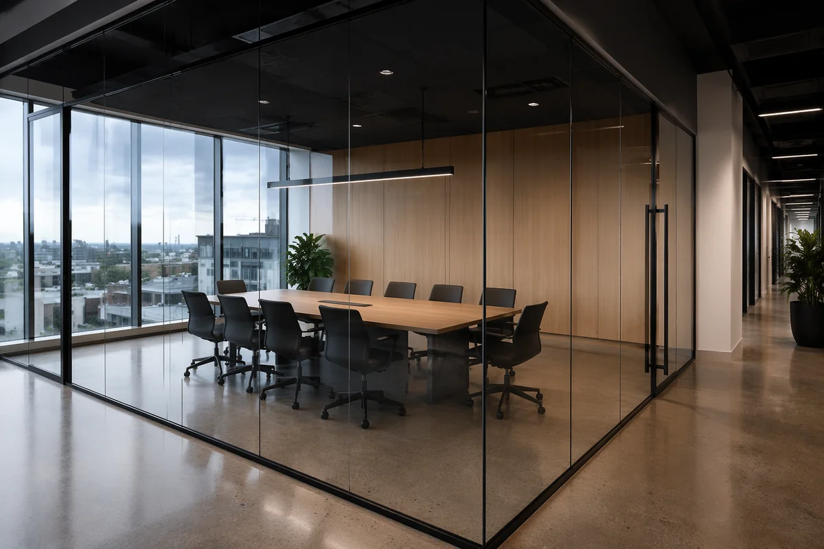 Modern Glass Wall Conference Room