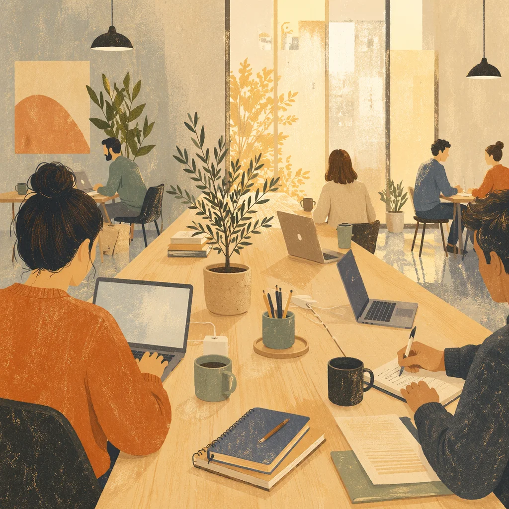 Modern Coworking Office in Morning Light