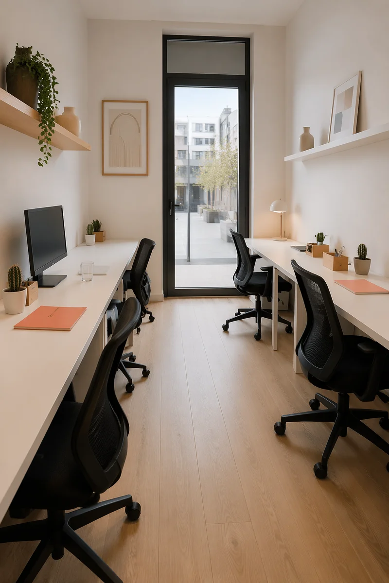 Modern Shared Coworking Office Interior