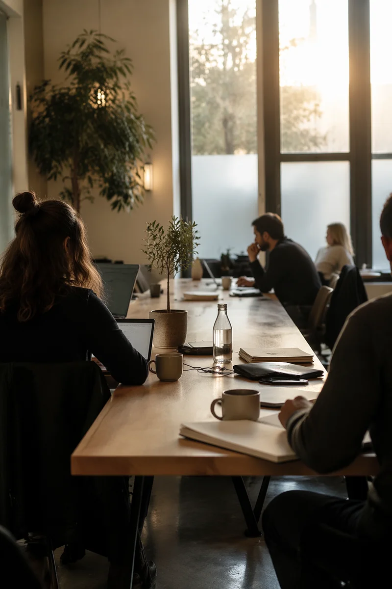 Modern Coworking Office in Morning Light