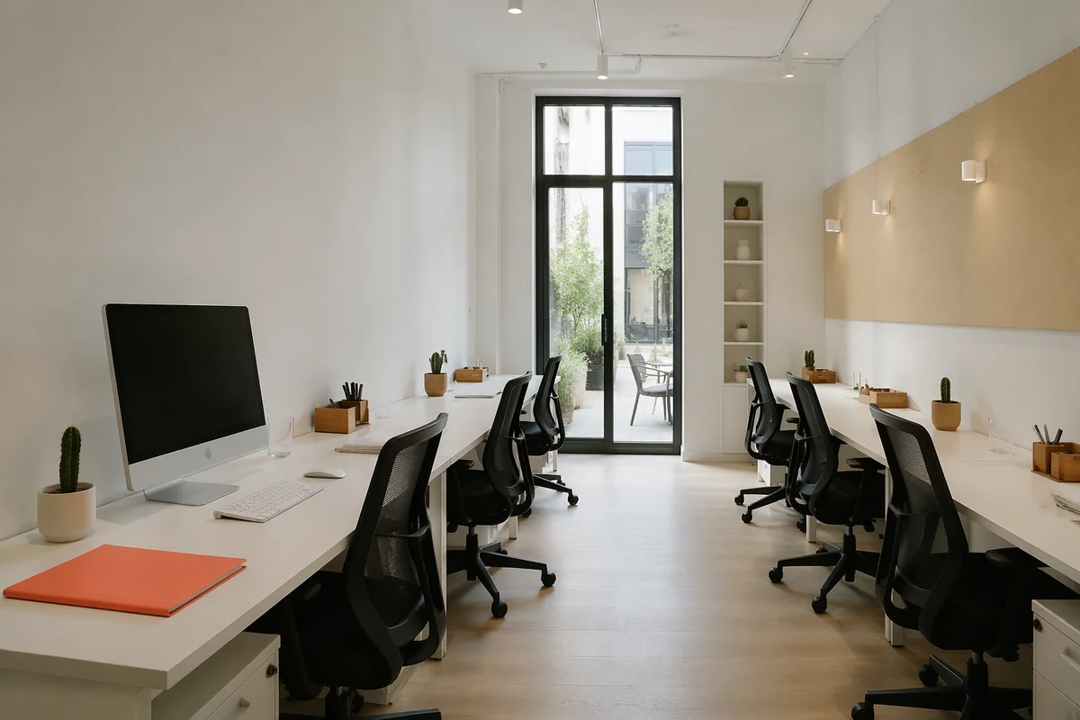 Modern Shared Coworking Office Interior