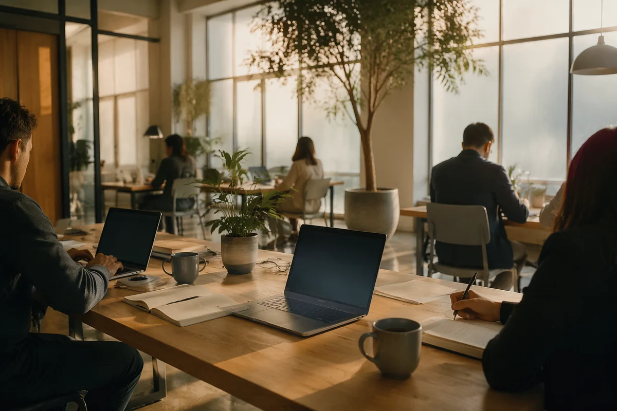 Modern Coworking Office in Morning Light