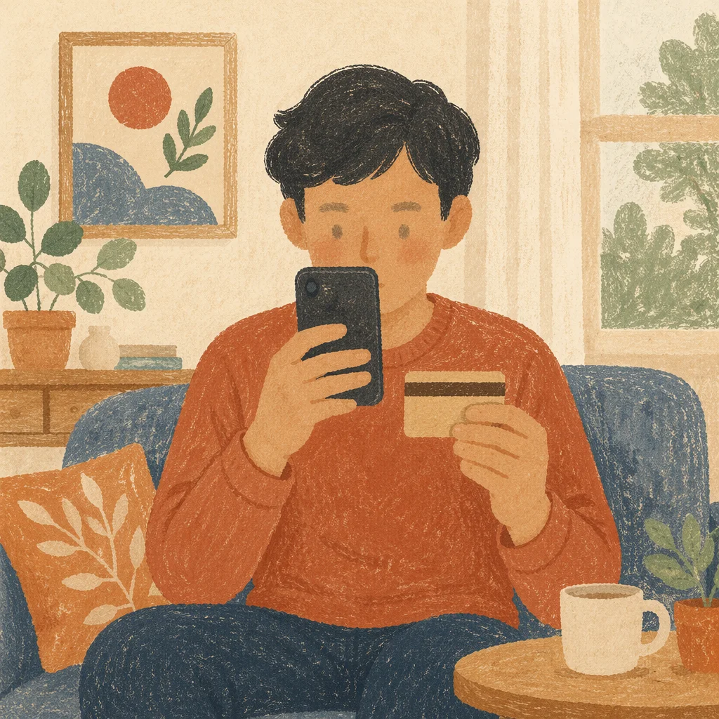 Online Credit Card Purchase at Home