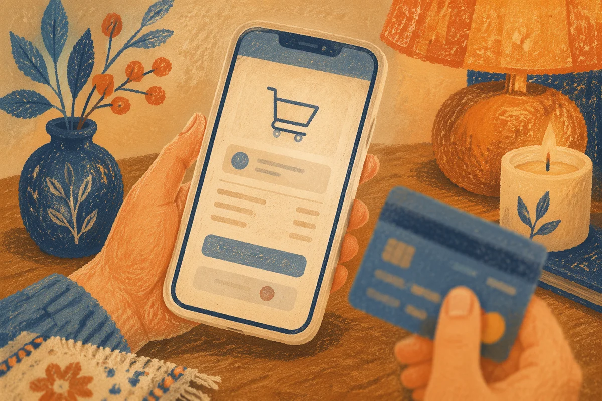 Online Checkout Payment With Smartphone and Card