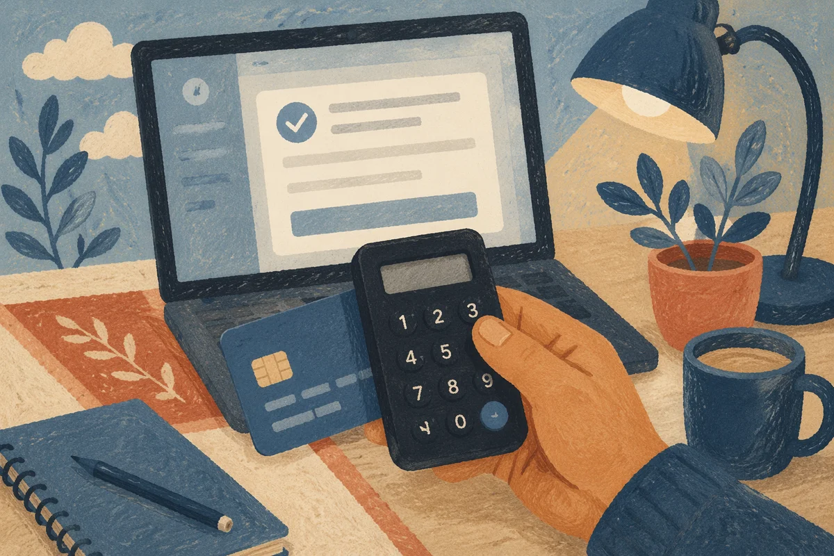 Secure Online Payment Verification Close-Up