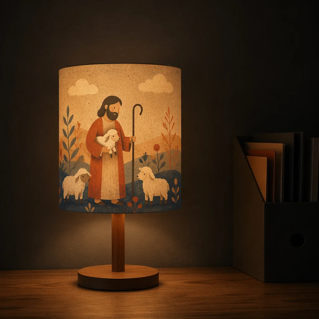 Warm Desk Lamp Evening Workspace