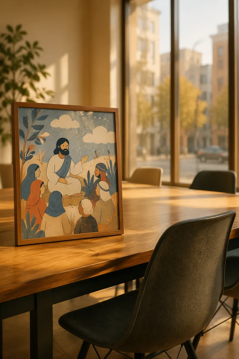 Warm Empty Meeting Room Before Business Gathering
