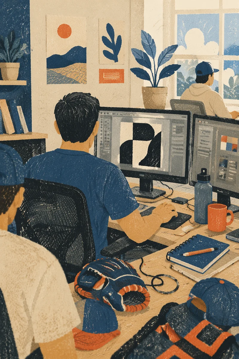 Creative Entrepreneur Working in Startup Office