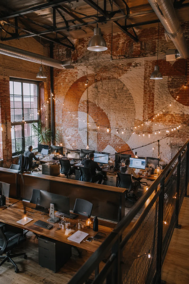 Creative Startup Office in Industrial Loft