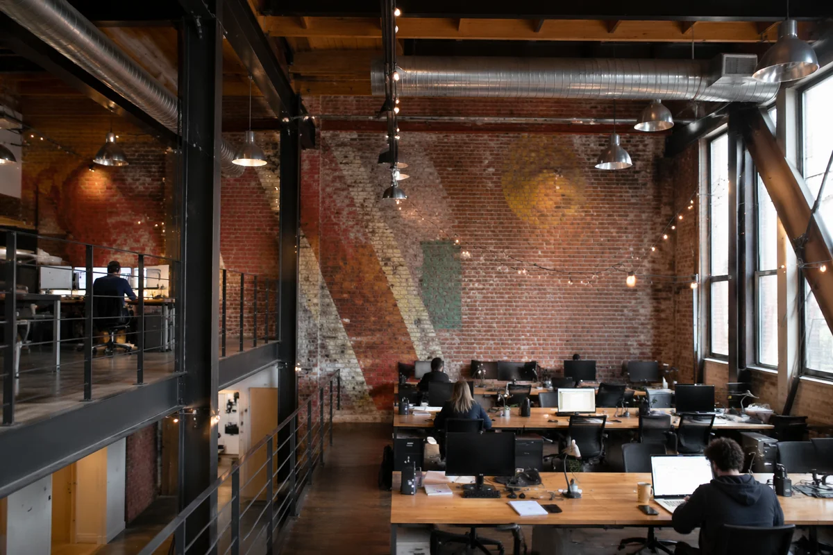 Creative Startup Office in Industrial Loft