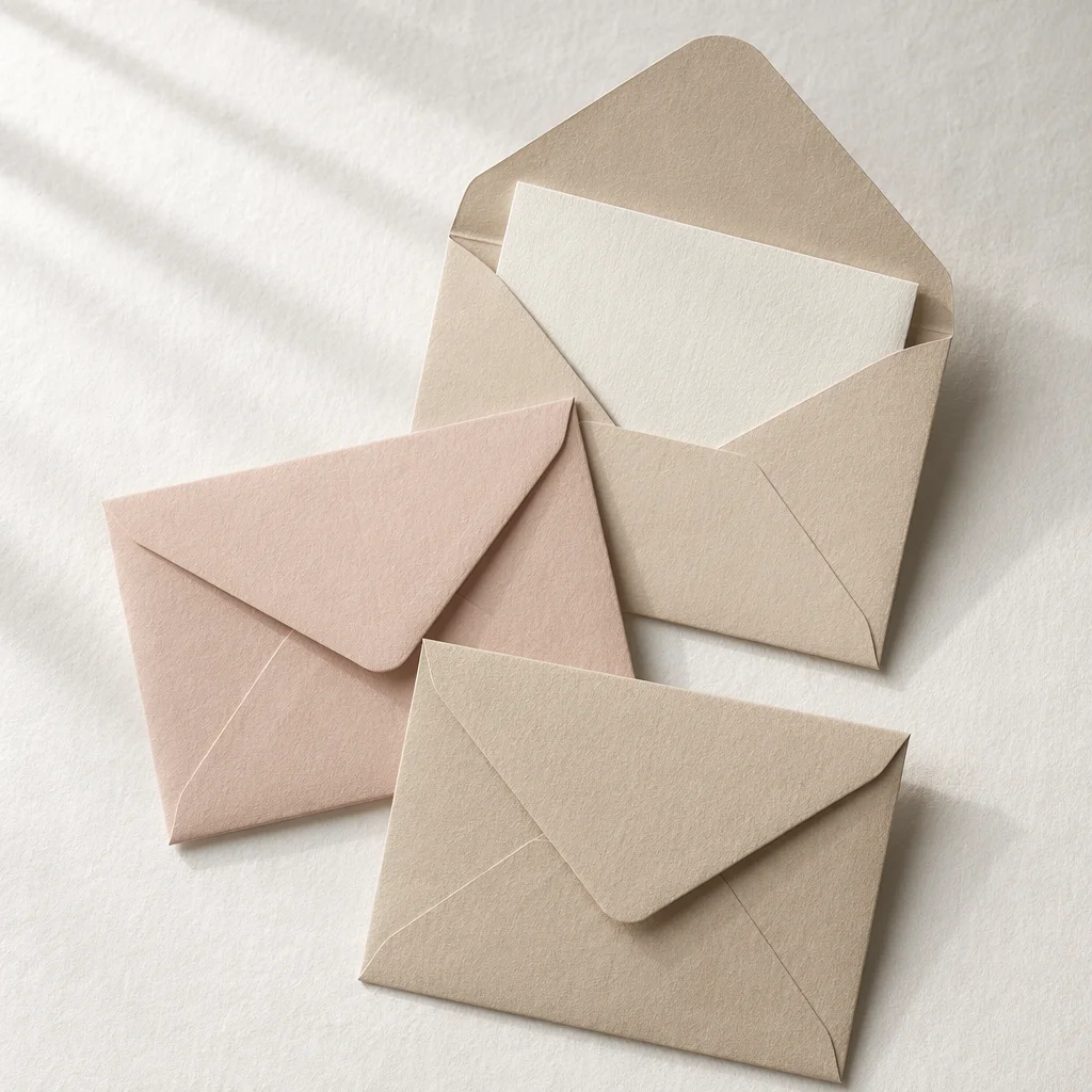 Elegant Envelopes and Letter Correspondence Flat Lay