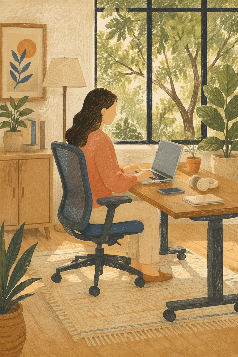Ergonomic Chair at Warm Standing Desk
