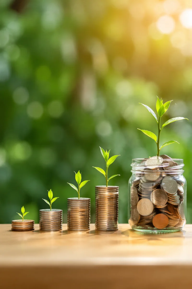 Coin Stacks and Seedlings Savings Growth