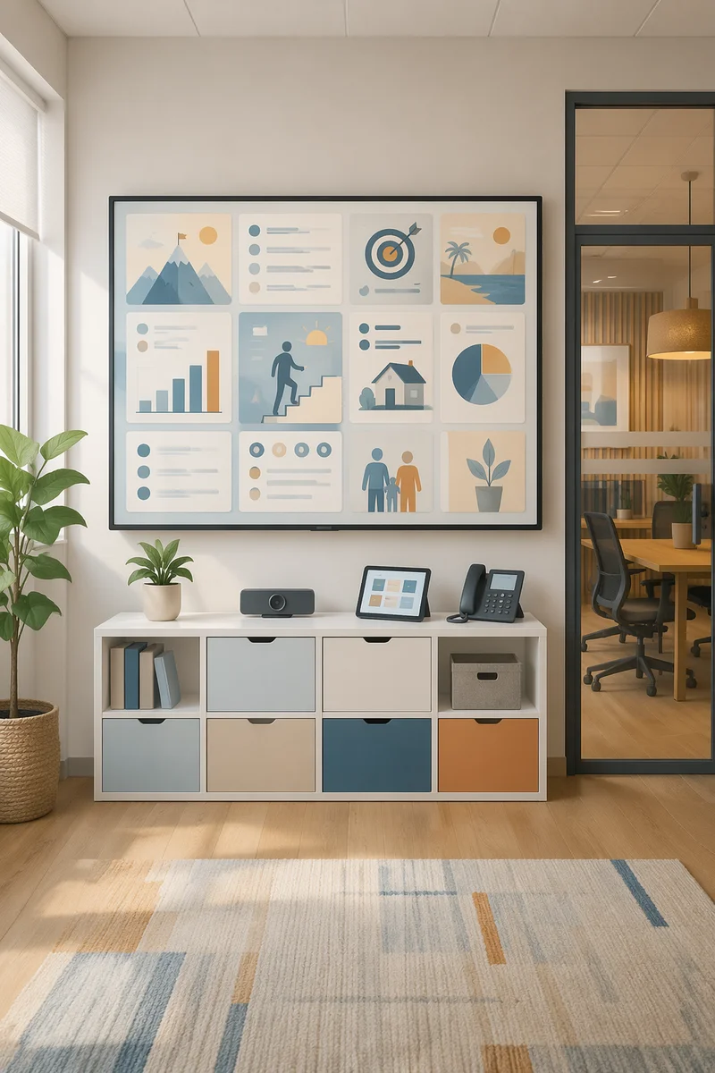 Modern Office Goal Setting Vision Board
