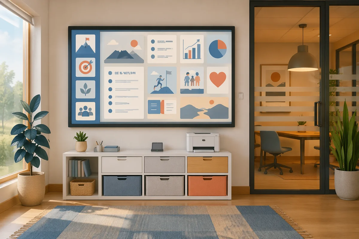 Modern Office Goal Setting Vision Board