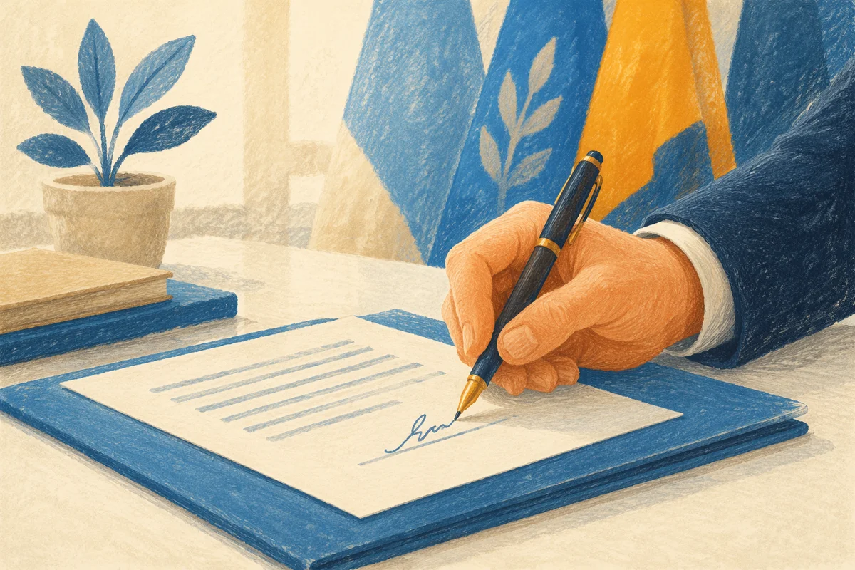 Professional Hand Signing Business Contract
