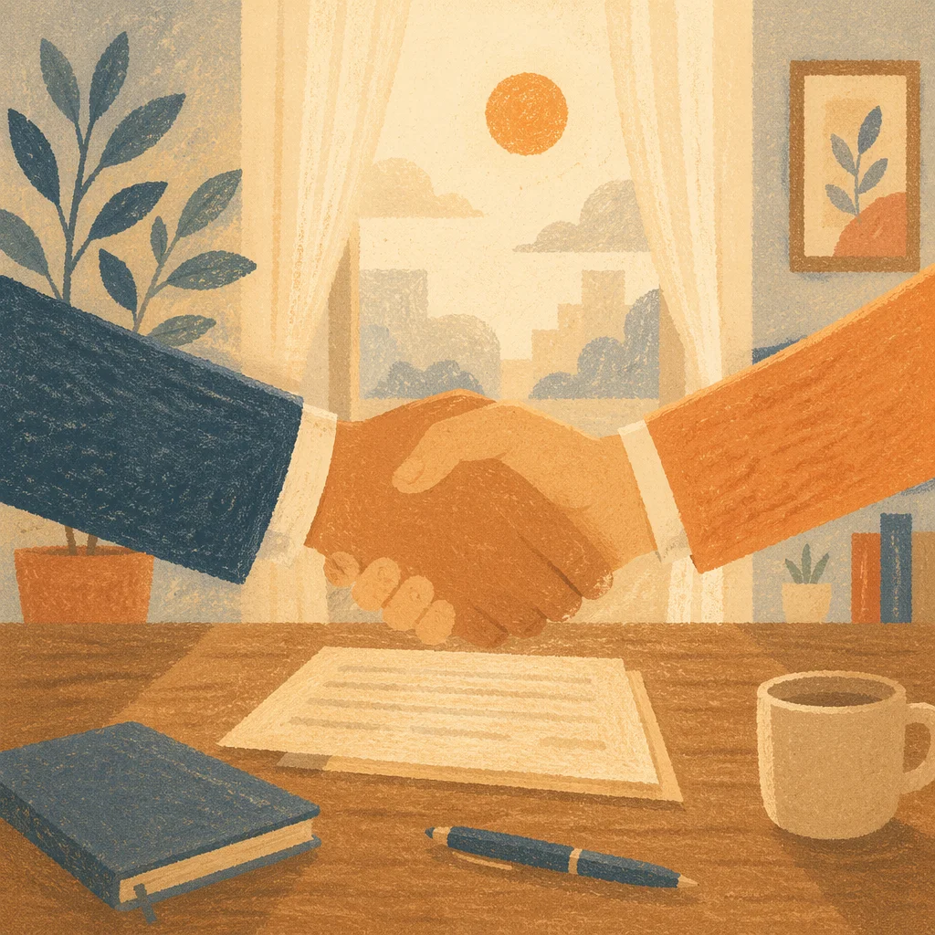 Trustworthy Business Handshake Agreement