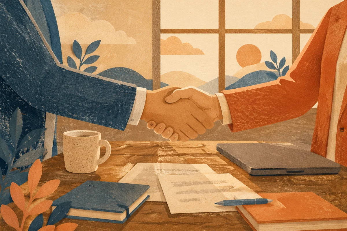 Professional Handshake Sealing a Business Agreement