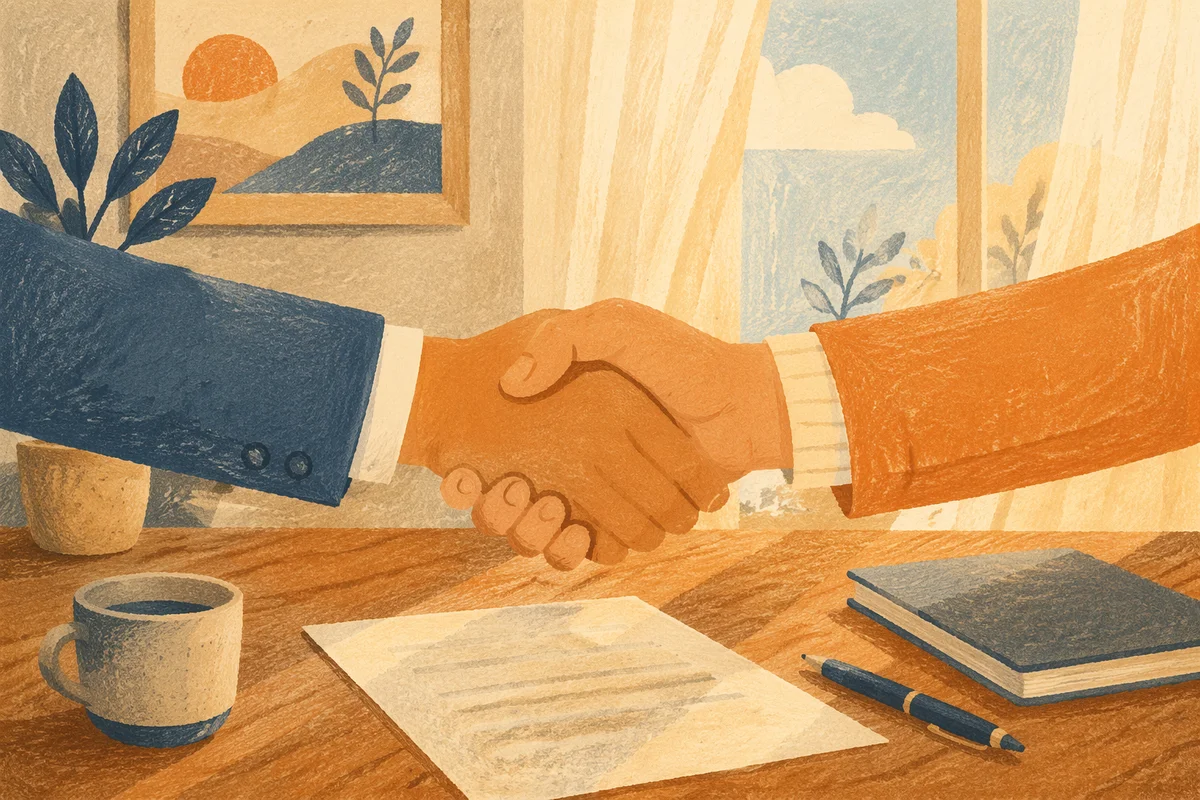 Trustworthy Business Handshake Agreement