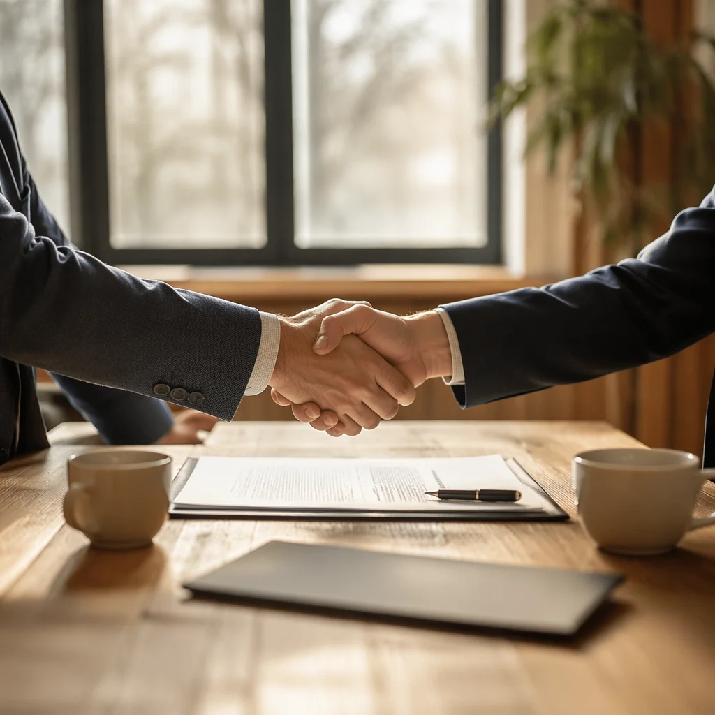 Professional Handshake Sealing a Business Agreement