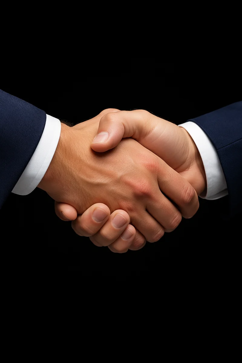 Professional Handshake Sealing Business Agreement