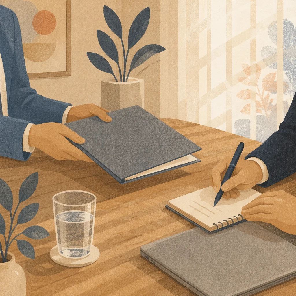 Professional Job Interview in Modern Office