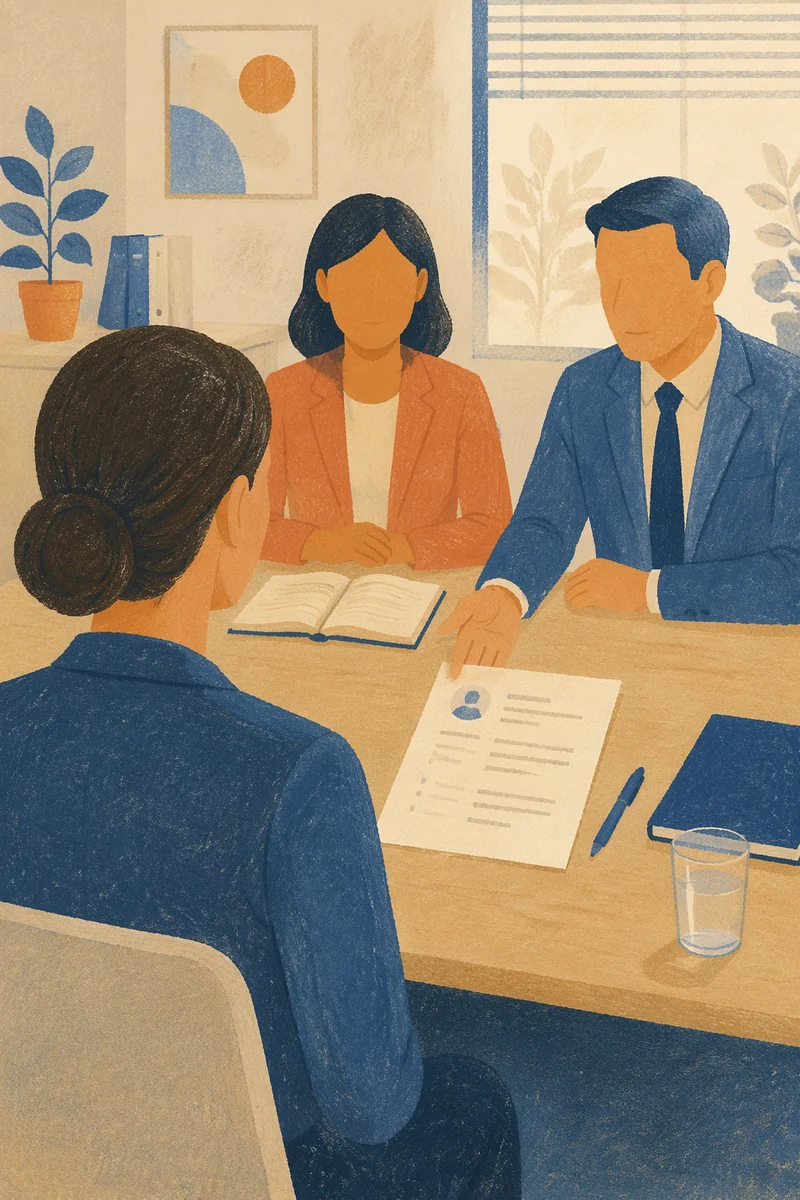 Professional Hiring Interview in Modern Office