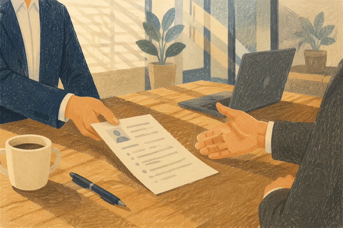 Professional Job Interview in Modern Office