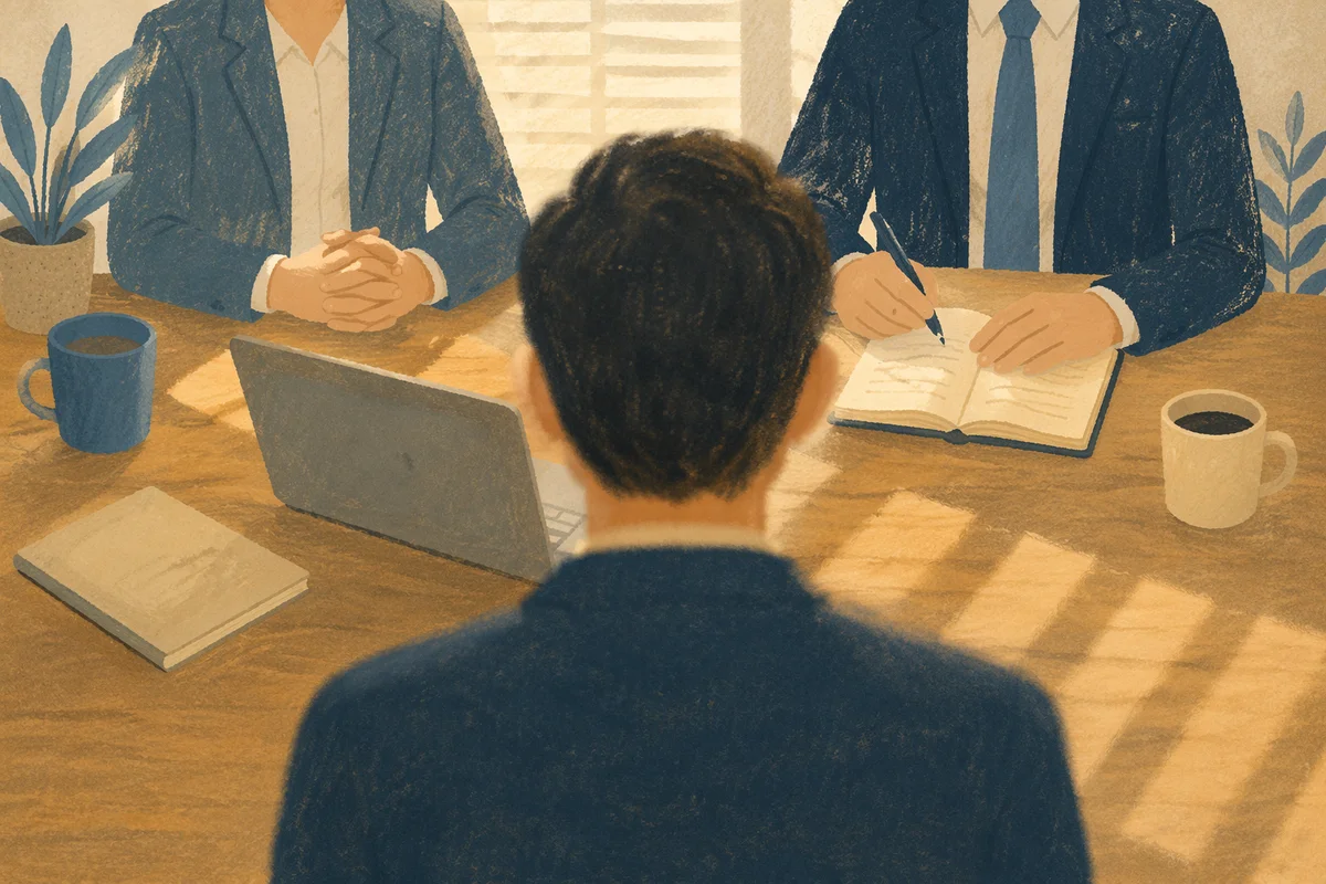 Professional Job Interview in Modern Office