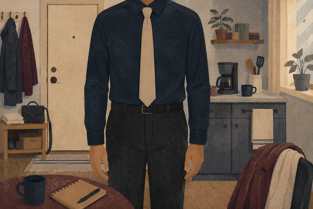 Nervous Professional Preparing for Job Interview