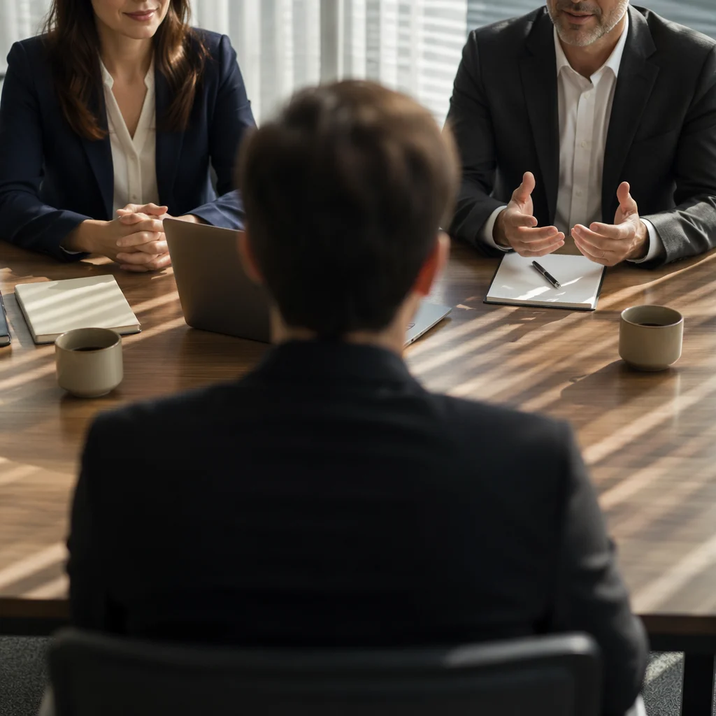Professional Job Interview in Modern Office