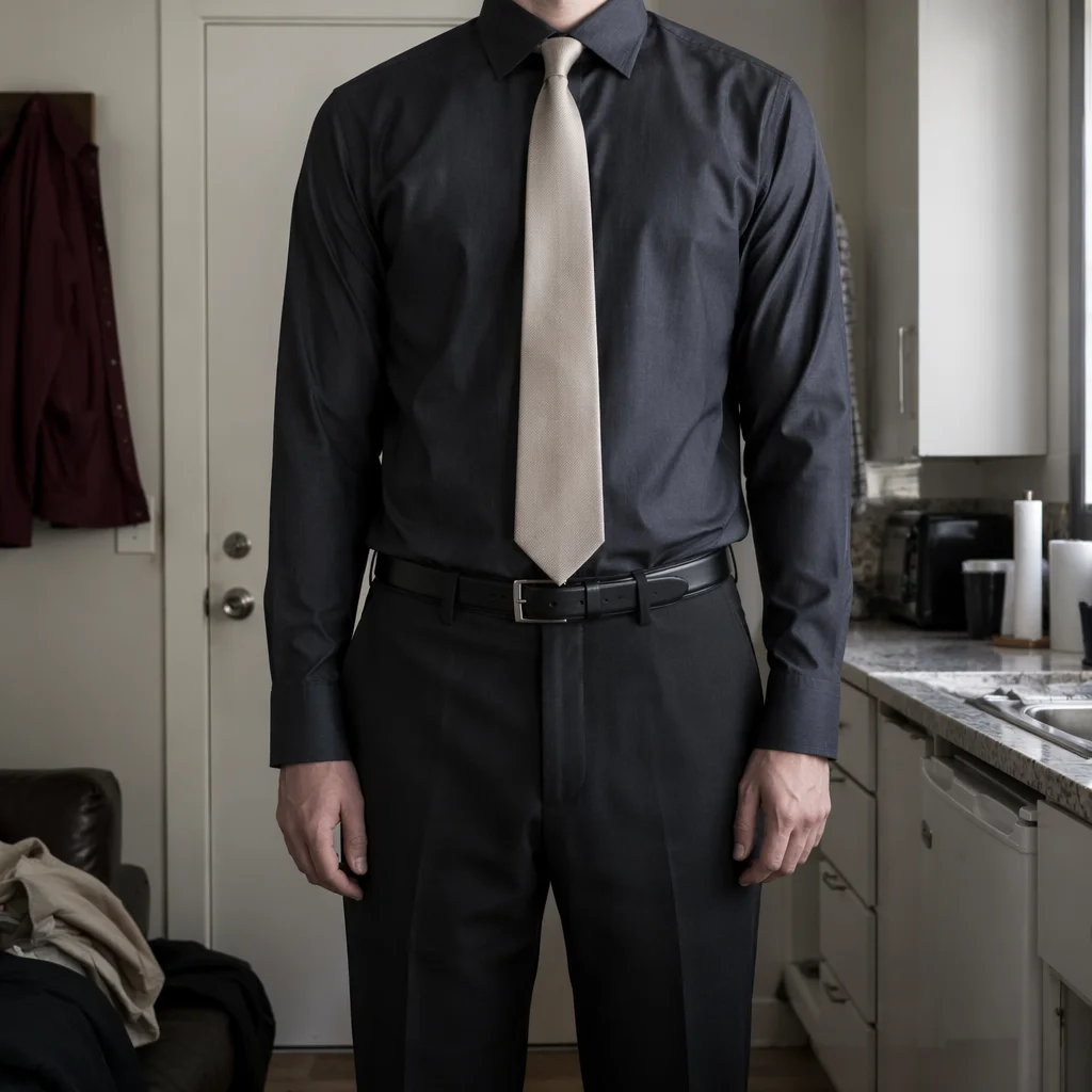 Job Candidate Preparing for Professional Interview