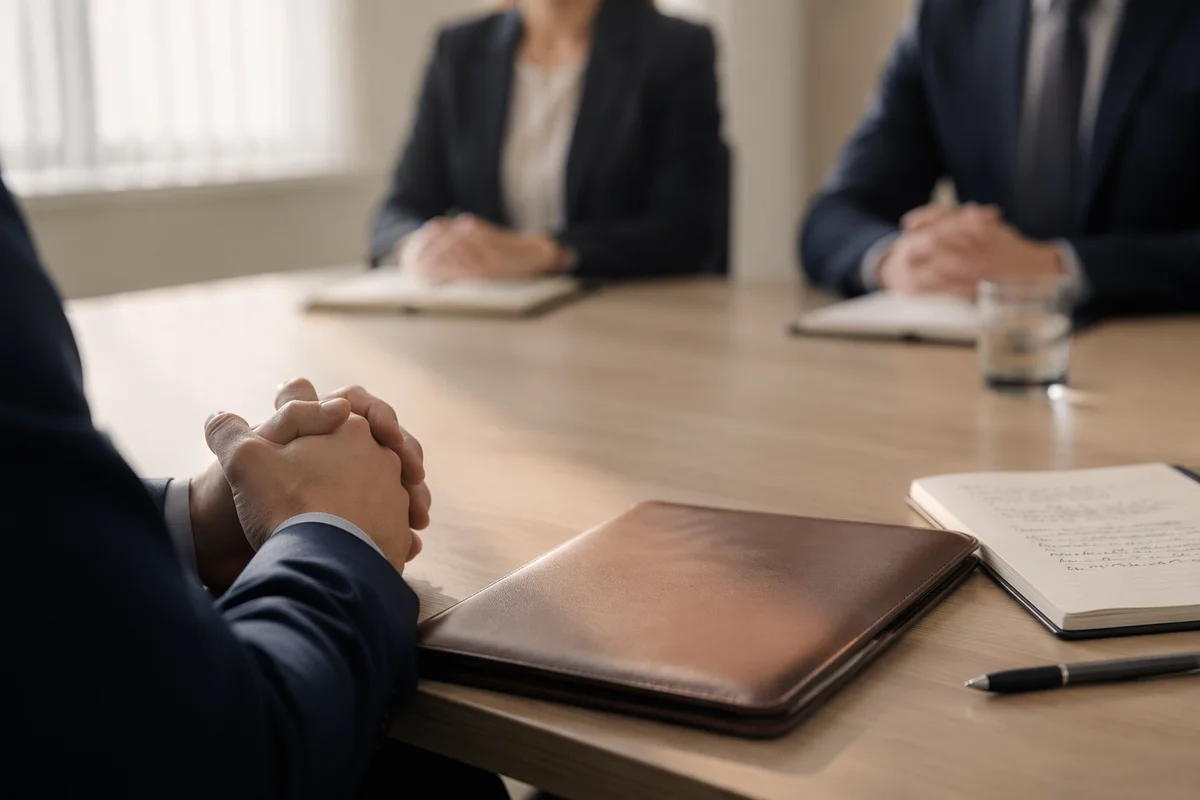 Professional Job Interview in Modern Office