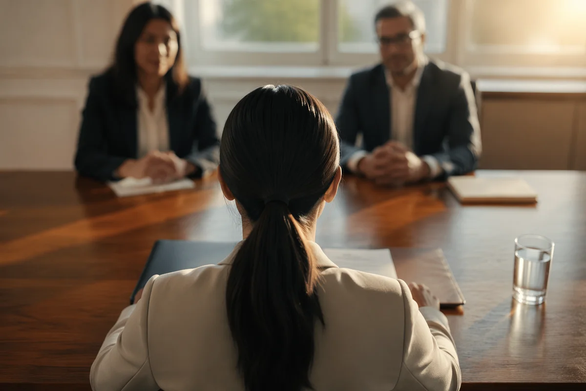 Professional Job Interview in Modern Office