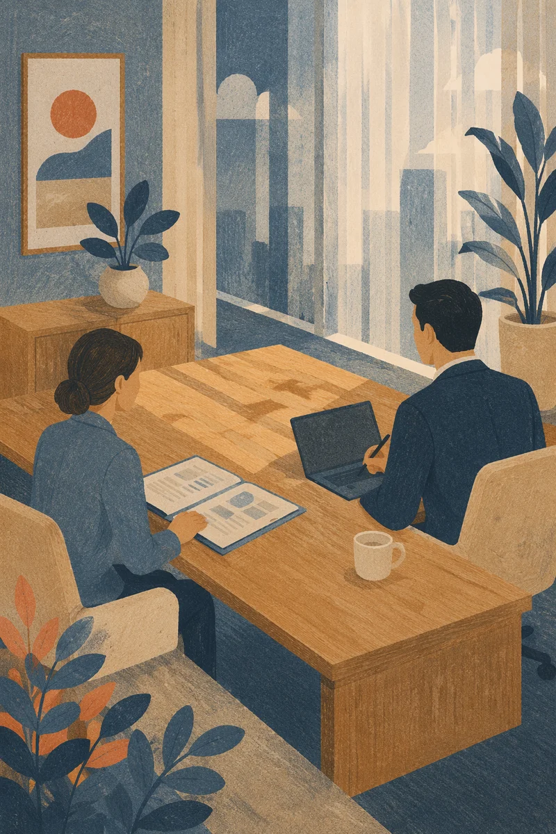 Formal Job Interview Across Office Desk