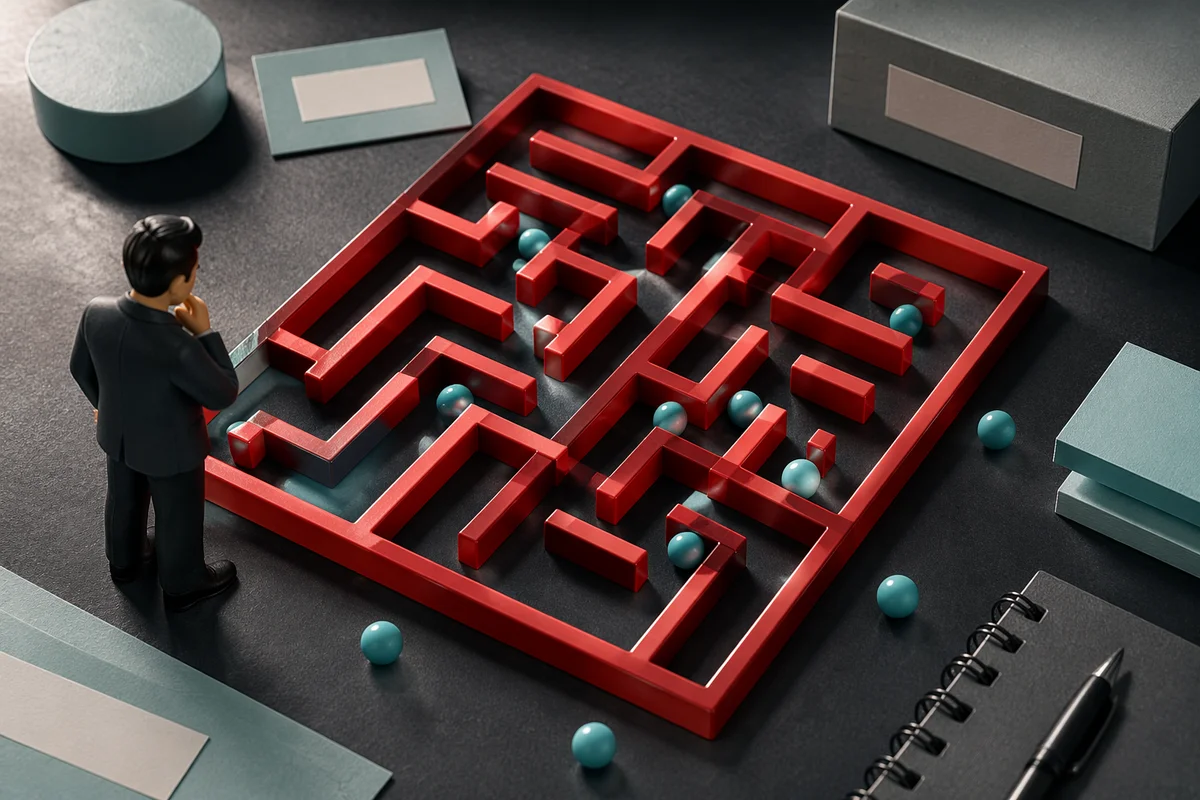 Miniature Maze Puzzle for Business Strategy